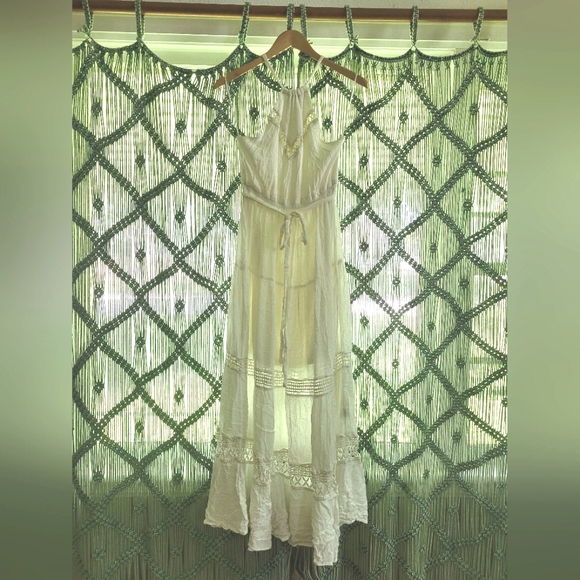 Dex White Crochet Maxi Dress - Picture 1 of 3